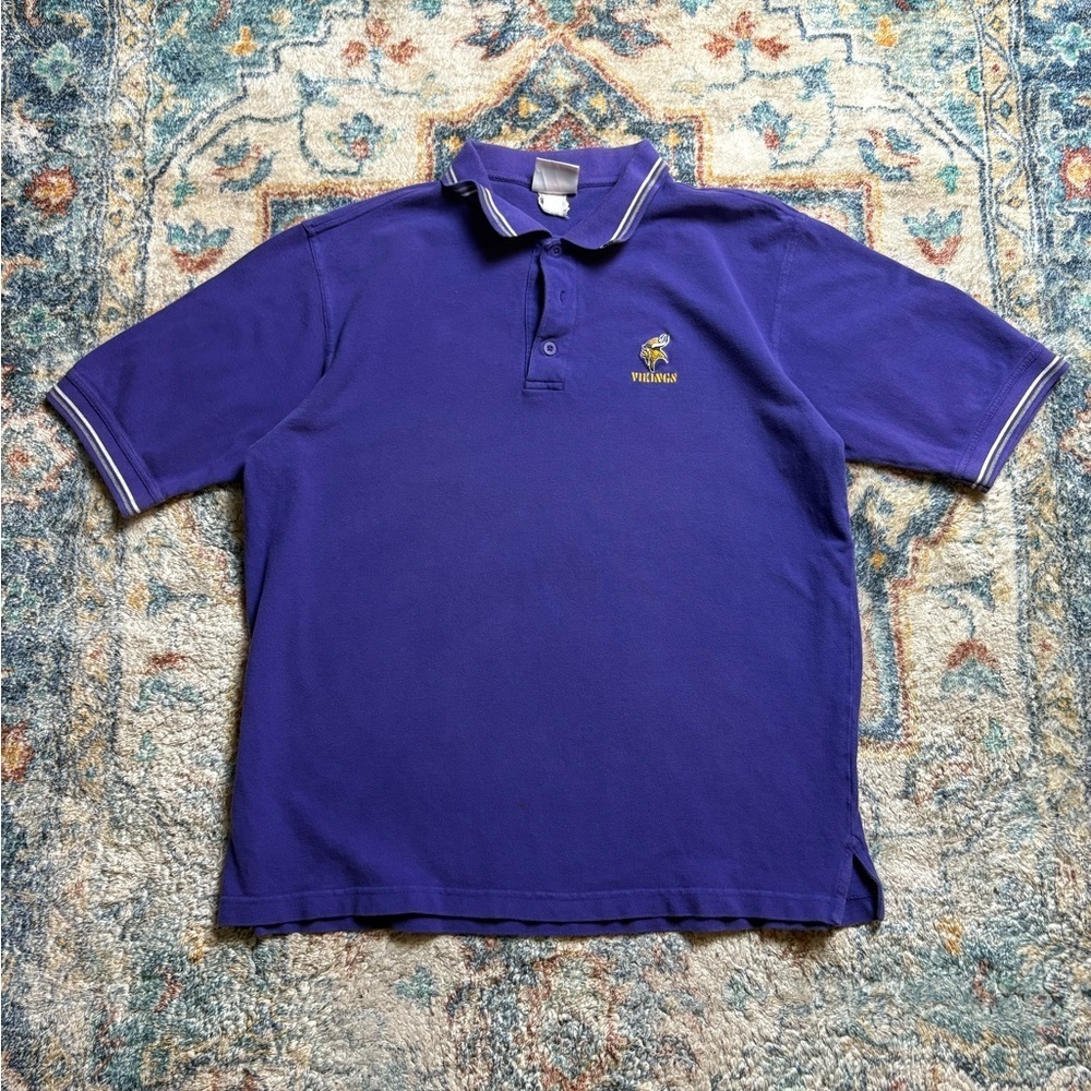 Vintage NFL Minnesota Vikings Polo Shirt Size XL